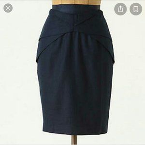 Anthropologie Girls From Savoy Blue Pencil Skirt